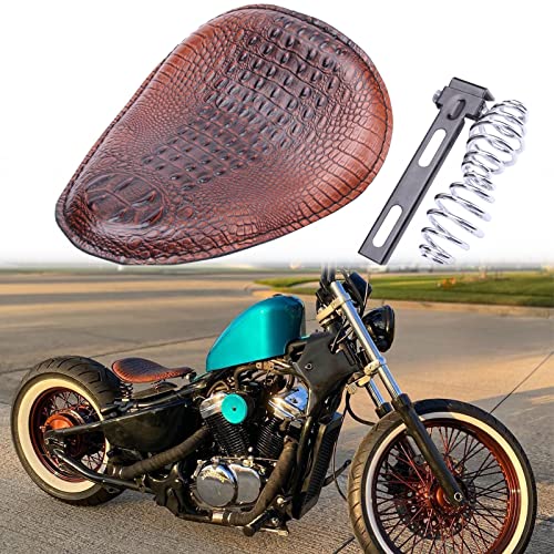 RICH CHOICES Motorcycle Solo Seat Brown Spring Brown Bracket Base Set Compatible with Honda Shadow Spirit ACE VT 1100 750 - Image 4
