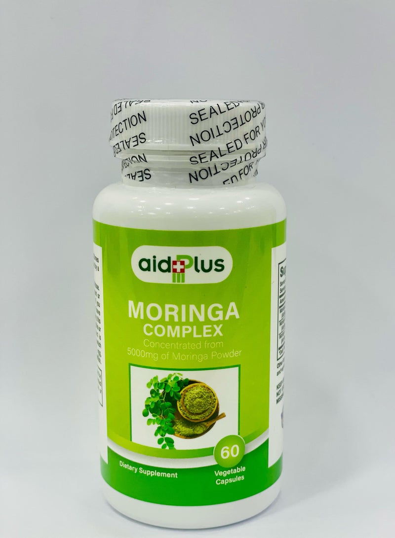 Aidplus Moringa Complex 500mg 60 Vegetable Capsules - Image 1