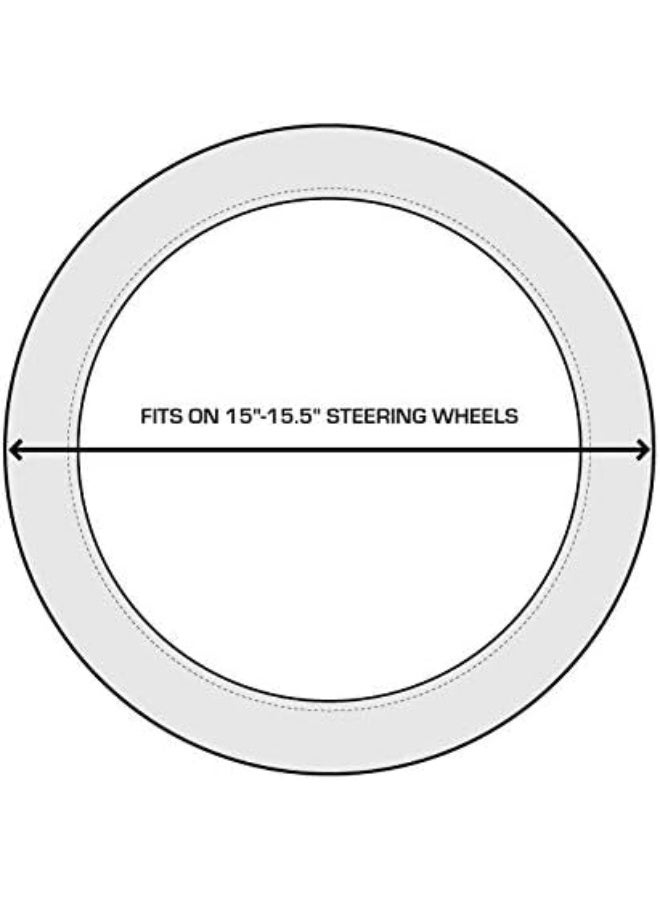 Browning Steering Wheel Covers For Car, Truck, And Suv, Durable Steering Wheel Cover Protection, Buckmark Flag (Dark Gray/Light Gray) - Image 4