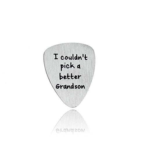 YeeQin Grandson Gifts Musical Gift For Grandson I Couldn't Pick A Better Grandson Guitar Picks - Image 4