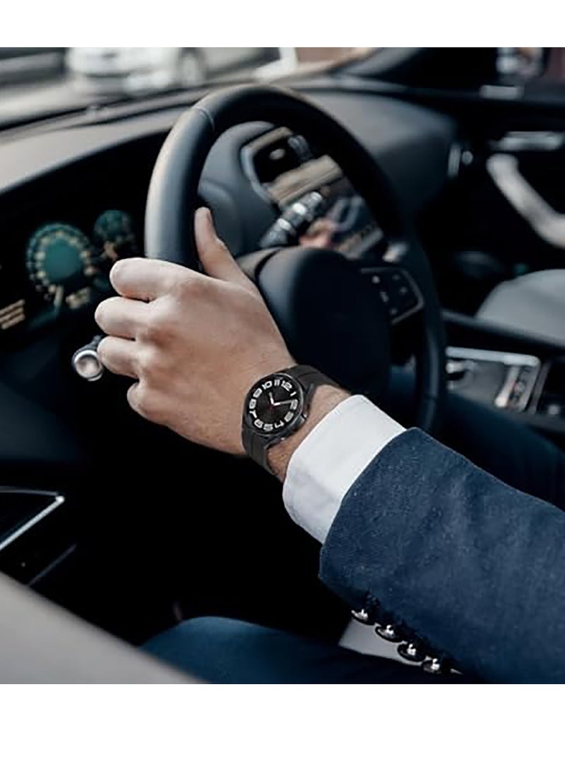 Magnetic Band for Samsung Galaxy Watch 6 Classic 47mm 43mm/5 Pro 45mm/Watch 7 FE 6 5 4 44mm 40mm/4 Classic 46mm 42mm,Silicone Strap for Samsung Watch 5 Pro 45mm,No Gap Buckle black - Image 2