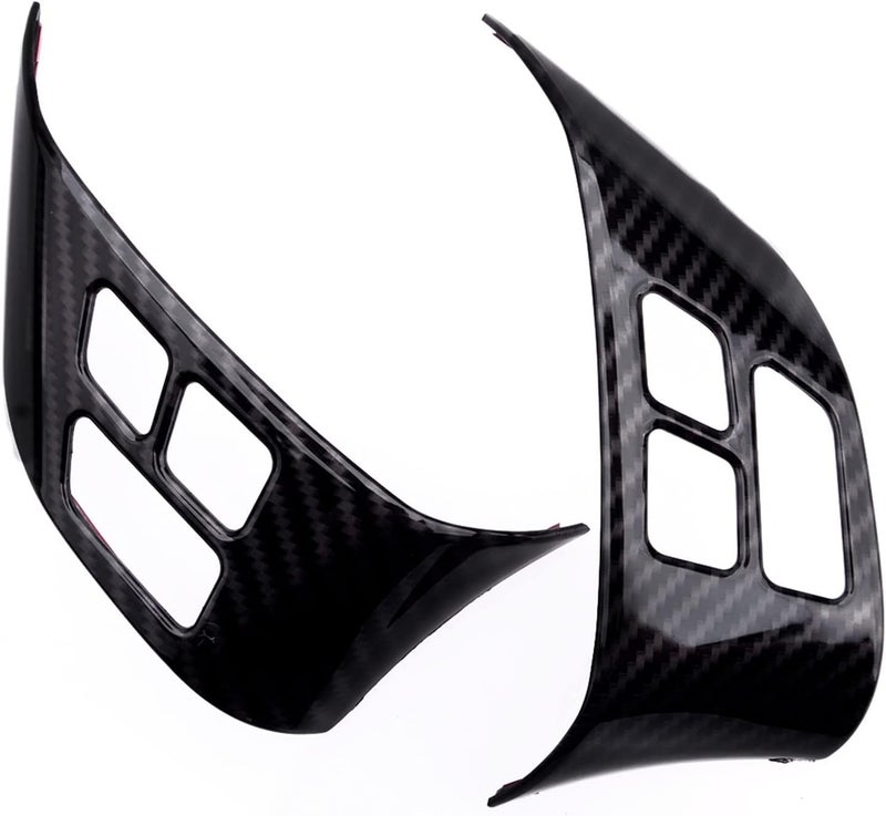 QASULER Carbon Fiber Steering Wheel Button Cover for BMW - Image 1