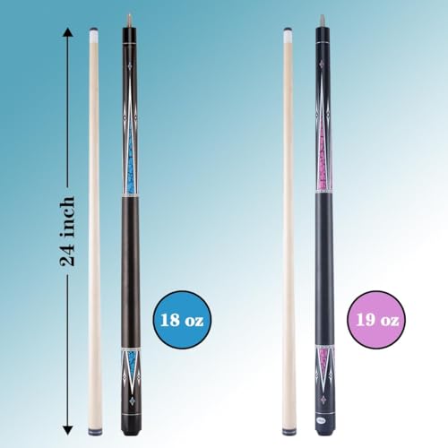 Tiekerbilir 48 Inch Short Pool Cue Stick for Beginners Canadian Maple Billiard Cues for Tight Spaces 48 inch Billiards Cue Stick Junior Size Cues Blued - Image 3