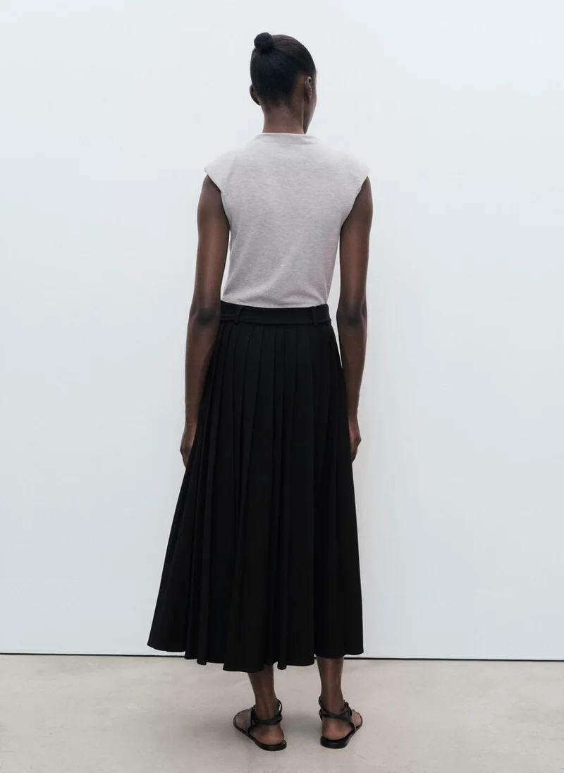 MANGO Contrasting belt dress