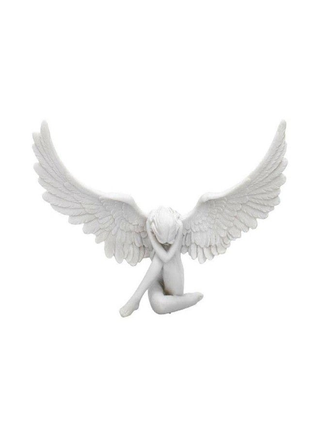 BYNNIX Sobbing Angel Statue Figurines, Small Resin Cherubs Statue with Wings, Angel Sculpture Ornaments for Home Decor, Living Room, Desktop Decoration, First Communion Religious Gifts for Girls - Image 1
