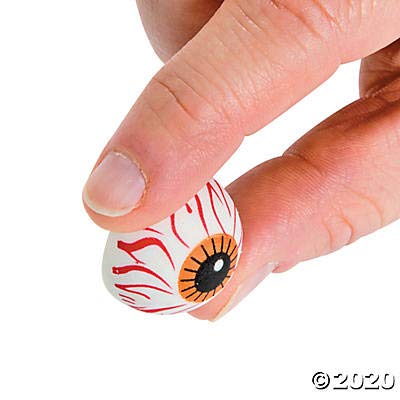 Fun Express Eyeball Erasers - Bulk 24 Pack - Halloween giveaways and School Supplies - Image 2