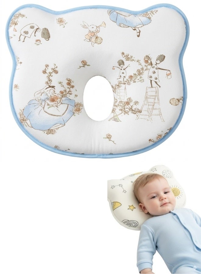 Baby neck support pillow Baby's head shaping pillow Memory foam pillow core Prevention and correction of eccentricity Baby pillows Suitable for newborns - Image 1