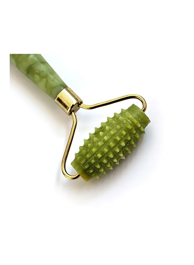 إسكدنيا بكرة تدليك من حجر اليشم لمكافحة علامات التقدم في السن ذهب أخضر - Image 2