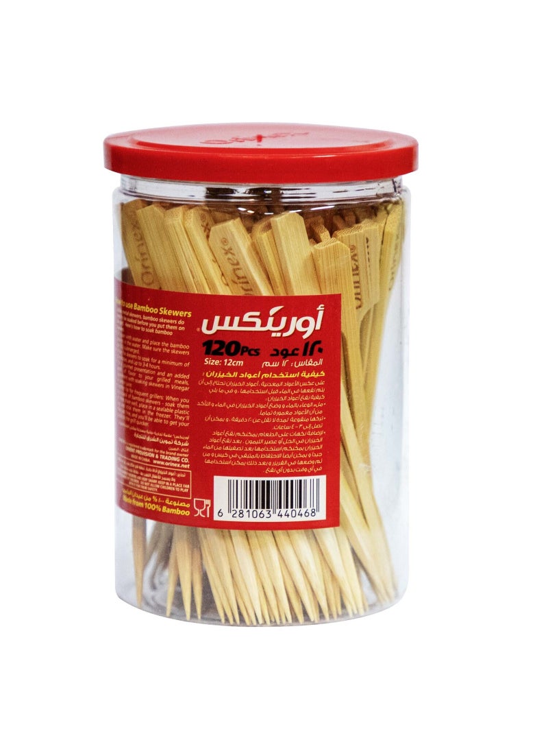 Orinex Bamboo Skewer Size 12 cm x 120 pcs - Image 2