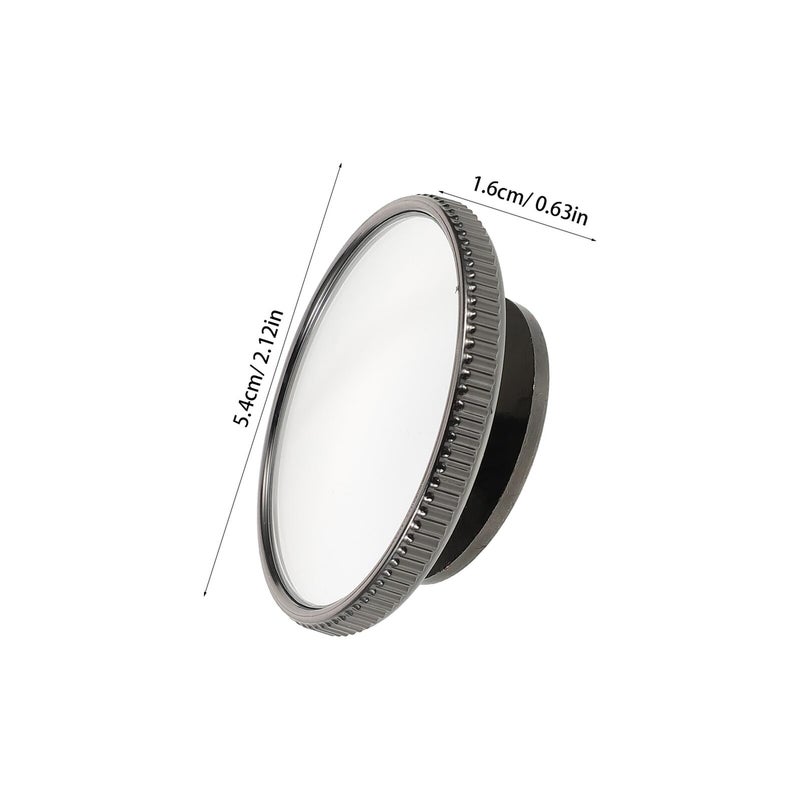 2Pcs Carbon Black Blind Spot Mirrors Wide Angle Convex Rearview Safety Accessories For Cars - Image 3
