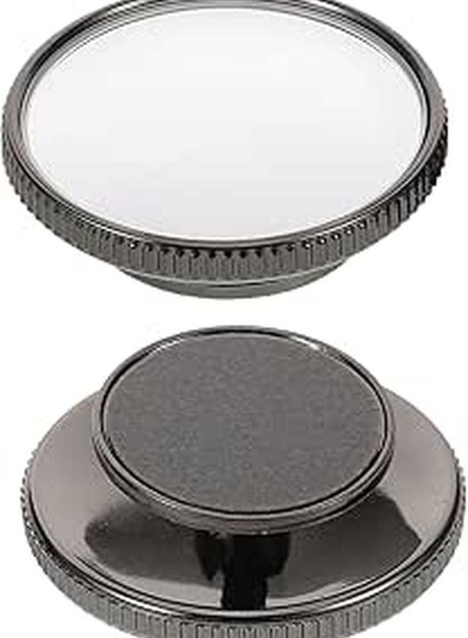 2Pcs Carbon Black Blind Spot Mirrors Wide Angle Convex Rearview Safety Accessories For Cars - Image 1