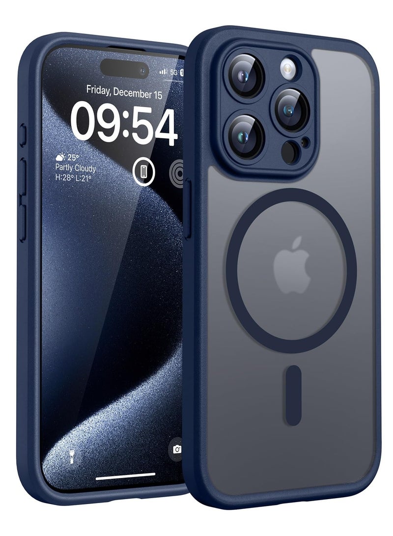 SOKAD MagSafe Matte Blue Case for iPhone 16 Pro Max, Full Camera Protection - Image 1