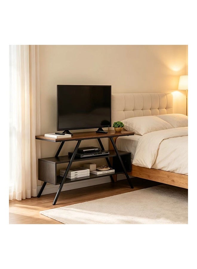 JCB CHIC طاولة كونسول صناعية، طاولة مدخل ذات 3 مستويات مع أرفف تخزين مفتوحة، طاولة جانبية للأريكة بإطار معدني ثابت على شكل حرف A، خزانة تخزين متعددة الوظائف، رف تخزين للمدخل مناسب للممر والشقة والخزانة - Image 2