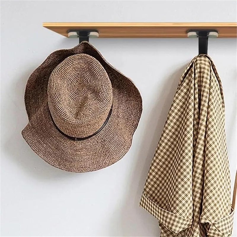 Stainless Steel Under Cabinet Hooks 30Pcs Black Wall Mounted For Bathroom Kitchen Closet - Image 3