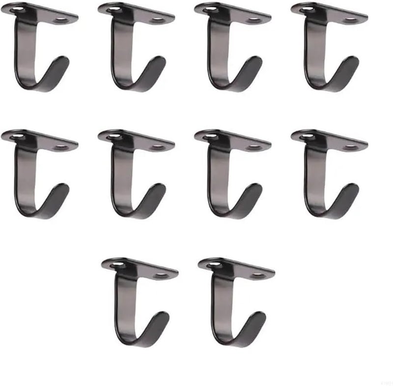 Stainless Steel Under Cabinet Hooks 30Pcs Black Wall Mounted For Bathroom Kitchen Closet - Image 5