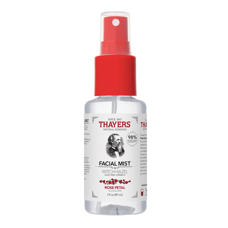 Thayers Alcohol-Free Witch Hazel Facial Mist Toner with Aloe Vera, Rose Petal, Soothing and Hydrating, for All Skin Types, Trial Size, 3 oz - Image 1
