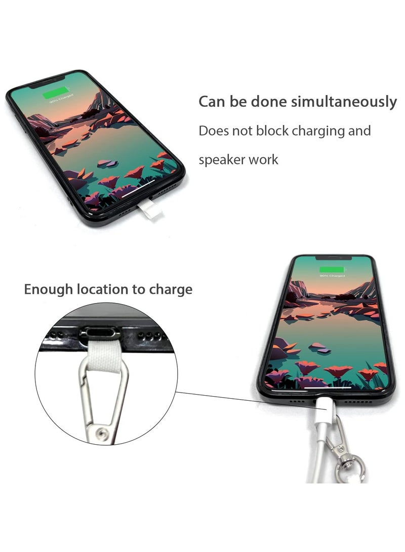 Phone Lanyard, Universal Crossbody Cell Phone Lanyards, Multifunctional Nylon Patch Adjustable Shoulder Neck Strap Compatible with Most Smartphones(Grey)  - Image 5