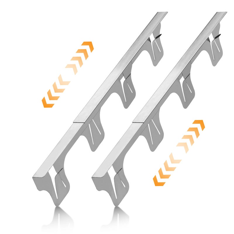 SZJHXIN Stove Gap Filler Stove Gap Covers Stainless Steel Adjustable 138275 In2 Pack Heat Resistant Gas Stove Side Gap Protector Silver