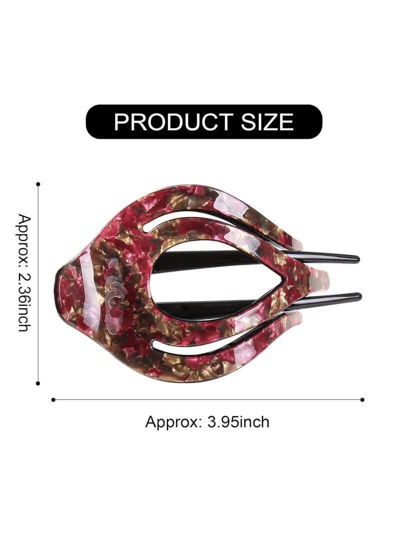 Goolsky 1Pc French Women's Hair Claw Clip - Curved Strong Hold No Slip Grip Large Clips for Thick or Thin Hair (multicolor A) - Image 5