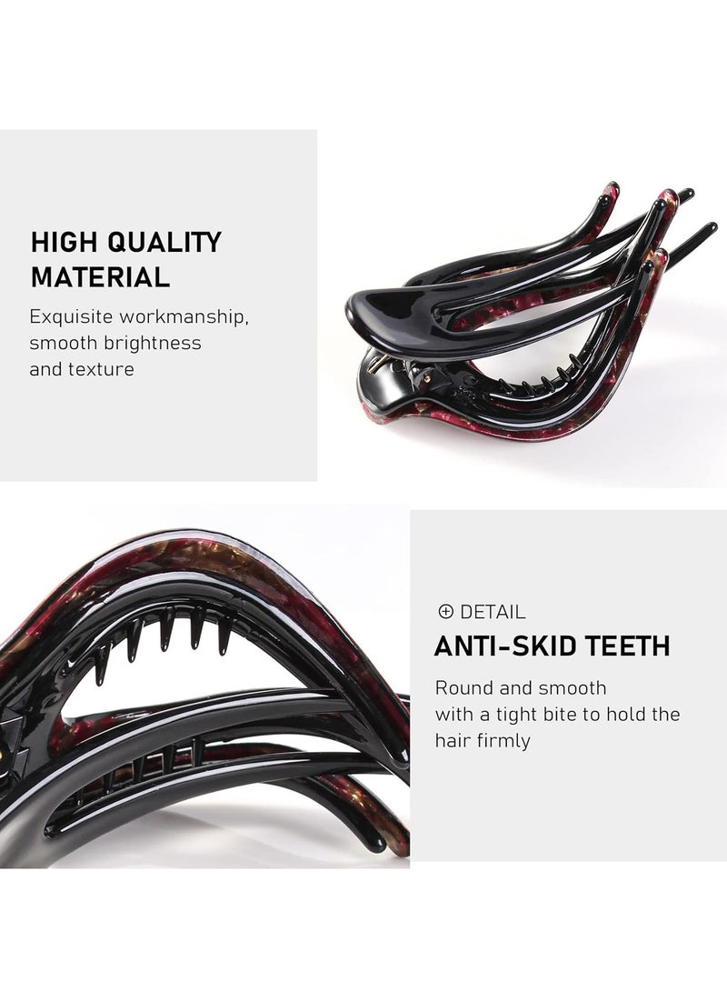 Goolsky 1Pc French Women's Hair Claw Clip - Curved Strong Hold No Slip Grip Large Clips for Thick or Thin Hair (multicolor A) - Image 4