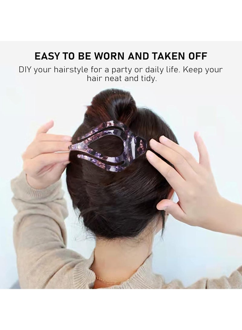 Goolsky 1Pc French Women's Hair Claw Clip - Curved Strong Hold No Slip Grip Large Clips for Thick or Thin Hair (multicolor A) - Image 2