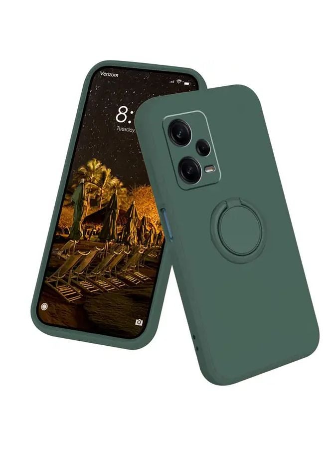 Crimson Redmi Note 12 Pro Plus Case With Rotatable Ring Kickstand Magnetic Car Mount Cover - Image 2