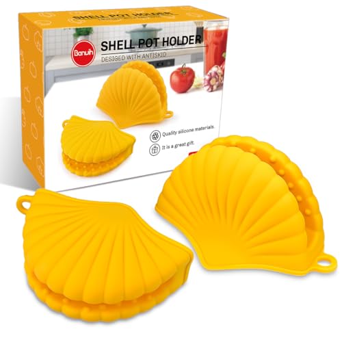Banvih Silicone Shell Pot Holders - Valentines Day Gifts for Her,Cute Kitchen Gadgets Birthday Gifts for Women - Image 1