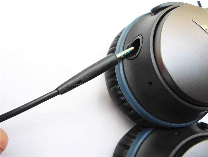 Sqrmekoko Inline Mic Remote Audio Cable Cord Line for Bose QuietComfort 25 QC25 Headphones (Black) - Image 2