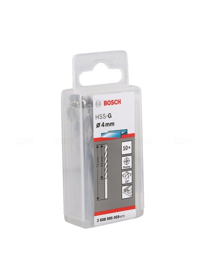 Bosch PTW2608595059 4mm HSS-G Drill Bit - Per Pkt - Image 1