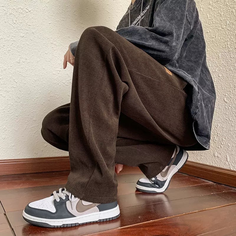 Corduroy Pants Men'S Autumn Straight Tooling Pants Trendy Brand Boys Sports Leisure Long Pants - Image 3
