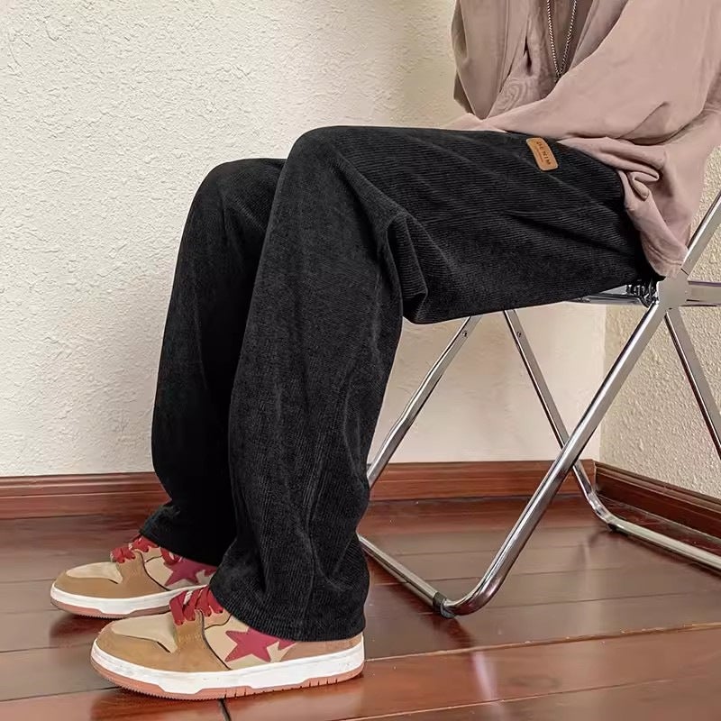Corduroy Pants Men'S Autumn Straight Tooling Pants Trendy Brand Boys Sports Leisure Long Pants - Image 4