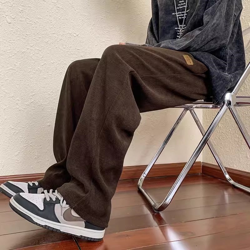 Corduroy Pants Men'S Autumn Straight Tooling Pants Trendy Brand Boys Sports Leisure Long Pants - Image 5