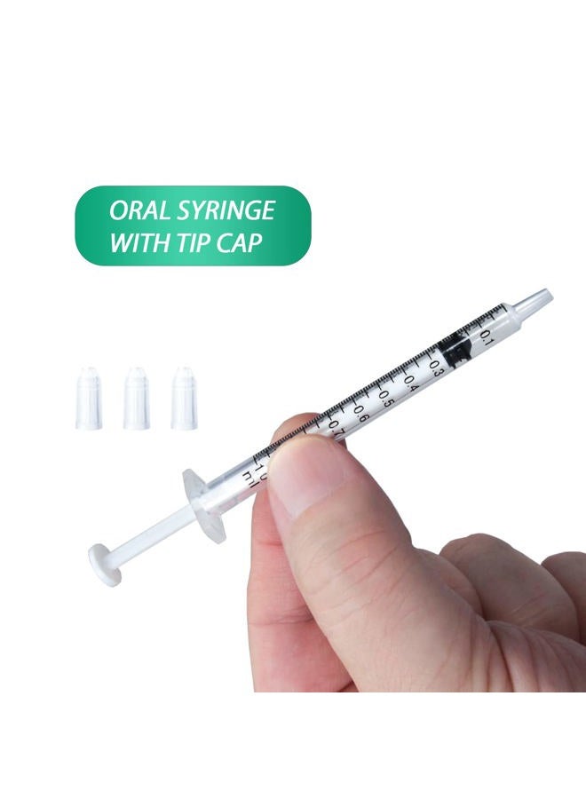 HiMo 1ml Syringe for Liquid, Oral, Scientific Labs, Measurement, Dispensing, with Cap- 10 Pack 1ml Syringes - Image 3