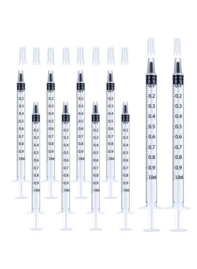 HiMo 1ml Syringe for Liquid, Oral, Scientific Labs, Measurement, Dispensing, with Cap- 10 Pack 1ml Syringes - Image 1