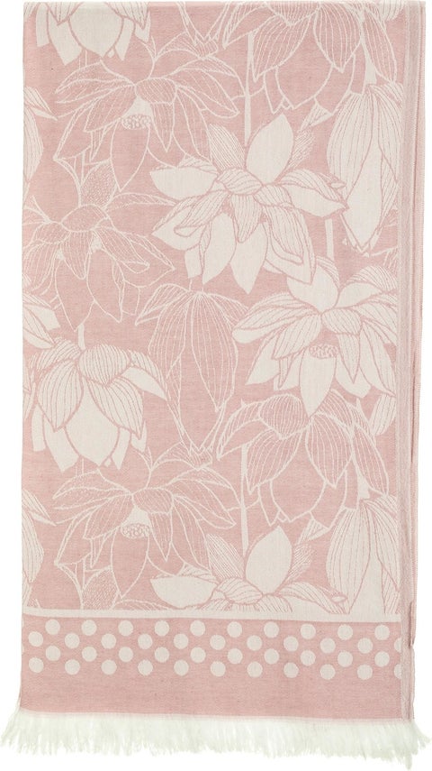 Pink Lotus Pattern Jacquard Cotton Loincloth