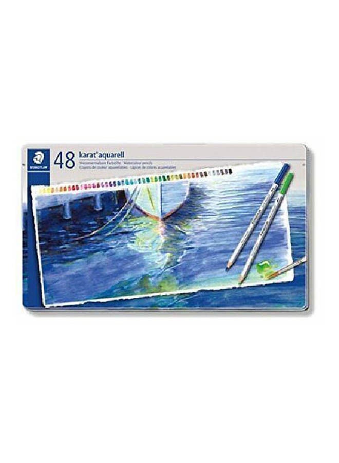 STAEDTLER Karat Aquarell Colored Pencils In Metal Box - Set Of 48 Multicolour