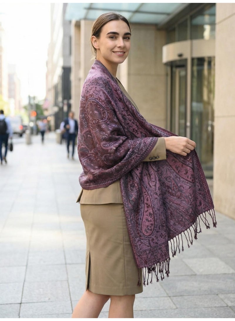 V.nice Floral Print Fringed Scarf – Lightweight Shawl for Women, Soft & Flowy - Image 2