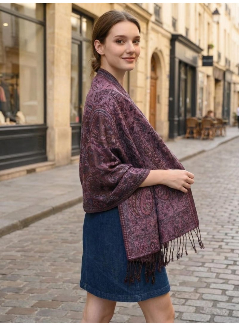 V.nice Floral Print Fringed Scarf – Lightweight Shawl for Women, Soft & Flowy - Image 1