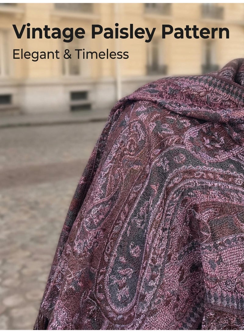 V.nice Floral Print Fringed Scarf – Lightweight Shawl for Women, Soft & Flowy - Image 5