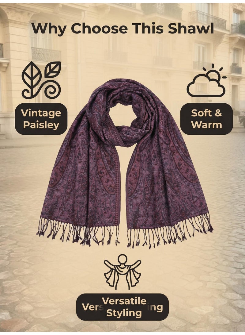 V.nice Floral Print Fringed Scarf – Lightweight Shawl for Women, Soft & Flowy - Image 4