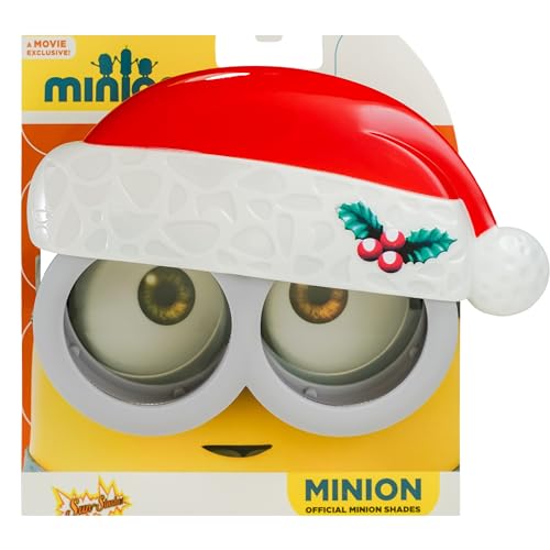 Sun-Staches Minions Santa Goggles| Holiday Party Costume Glasses | UV 400 | One Size Fits Most - Image 2