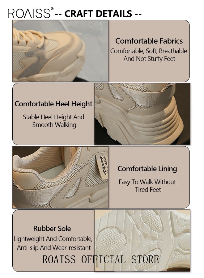رويس أحذية رياضية أنيقة للسيدات، أحذية رياضية متعددة الاستخدامات برقبة منخفضة وبطانة ناعمة، أحذية برباط ورقبة غير قابلة للانزلاق، أحذية غير رسمية قابلة للتنفس للسيدات، مناسبة للارتداء اليومي والأنشطة الخارجية - Image 3