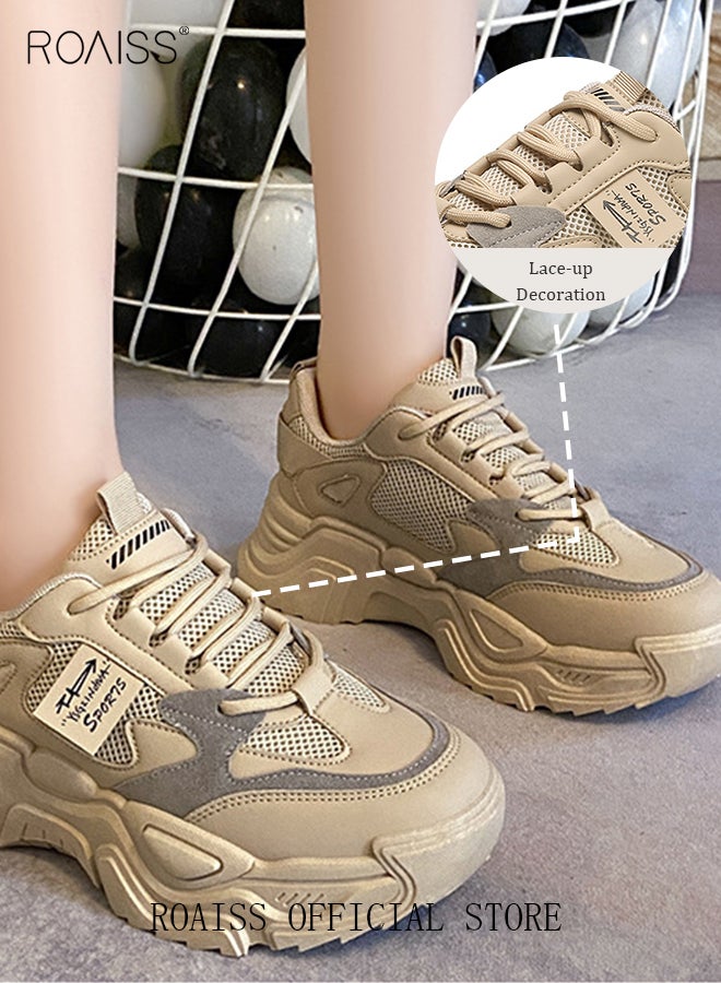 رويس أحذية رياضية أنيقة للسيدات، أحذية رياضية متعددة الاستخدامات برقبة منخفضة وبطانة ناعمة، أحذية برباط ورقبة غير قابلة للانزلاق، أحذية غير رسمية قابلة للتنفس للسيدات، مناسبة للارتداء اليومي والأنشطة الخارجية - Image 4