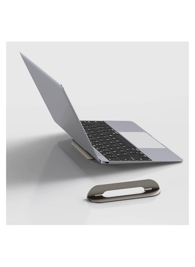 Captaintech Portable Invisible Laptop Stand, SYOSI Self-Adhesive Mini Portable Laptop Stand, Ergonomic Laptops Elevator for Desk, Zinc Alloy Material Holder Compatible with 11.6 to 17 Inches Notebook Computer - Image 1