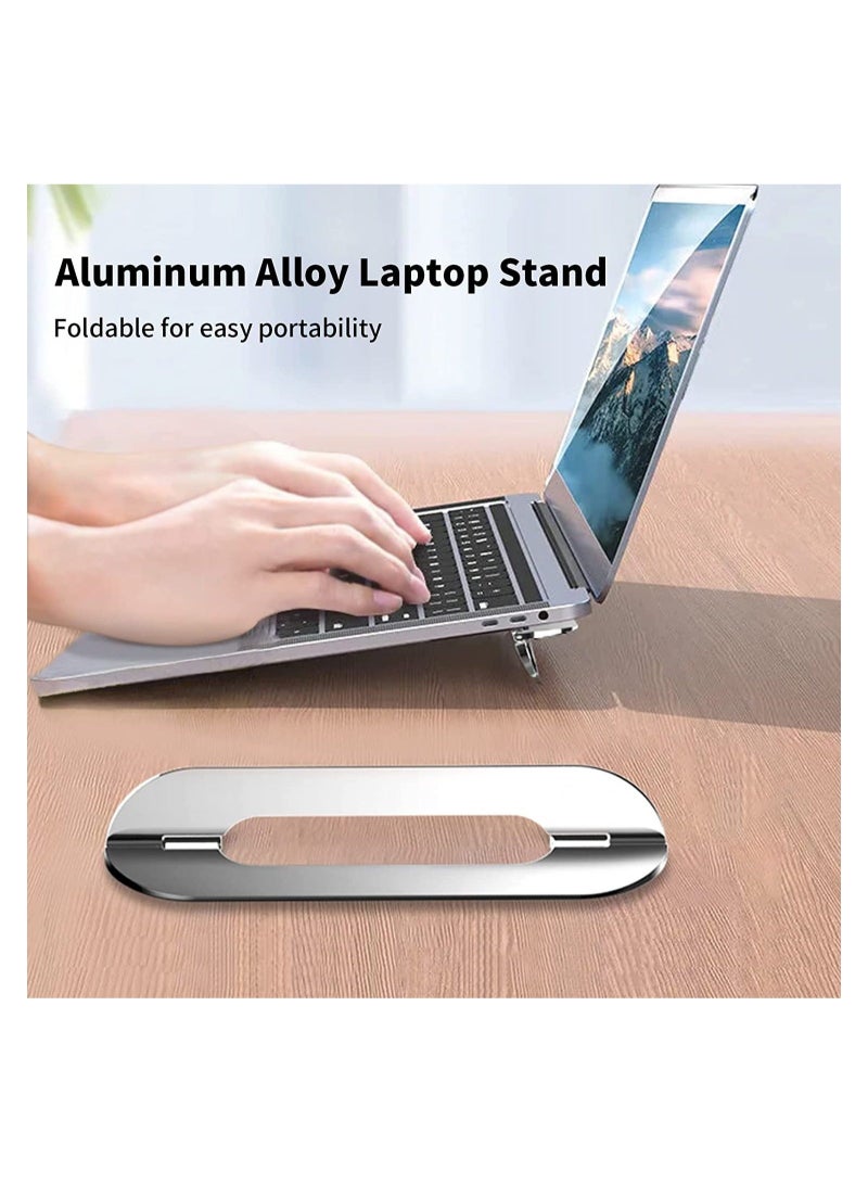 Captaintech Portable Invisible Laptop Stand, SYOSI Self-Adhesive Mini Portable Laptop Stand, Ergonomic Laptops Elevator for Desk, Zinc Alloy Material Holder Compatible with 11.6 to 17 Inches Notebook Computer - Image 3