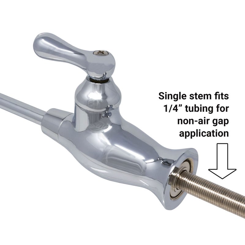 Metpure Reverse Osmosis Faucet Drinking Water Filtration System - Non Air Gap  Vase Style with Wrench (Chrome) - Image 3