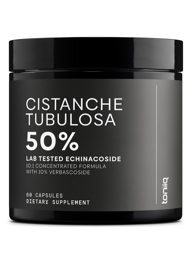 Toniiq مستخلص سيستانش توبولوسا - مستخلص عالي الفعالية 10:1 مع 50% إيشينكوسيد و 10% فيرباسكوسيد - مركز للغاية - مختبر خارجي مختبر - 60 كبسولة - Image 1