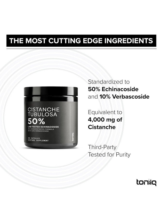 Toniiq مستخلص سيستانش توبولوسا - مستخلص عالي الفعالية 10:1 مع 50% إيشينكوسيد و 10% فيرباسكوسيد - مركز للغاية - مختبر خارجي مختبر - 60 كبسولة - Image 4