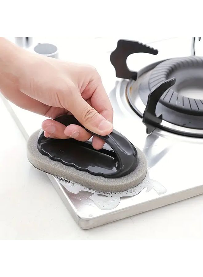 Cleaning Stain Brush 4 Pack With Handle Scourer Eraser for Pots Pans - Image 4