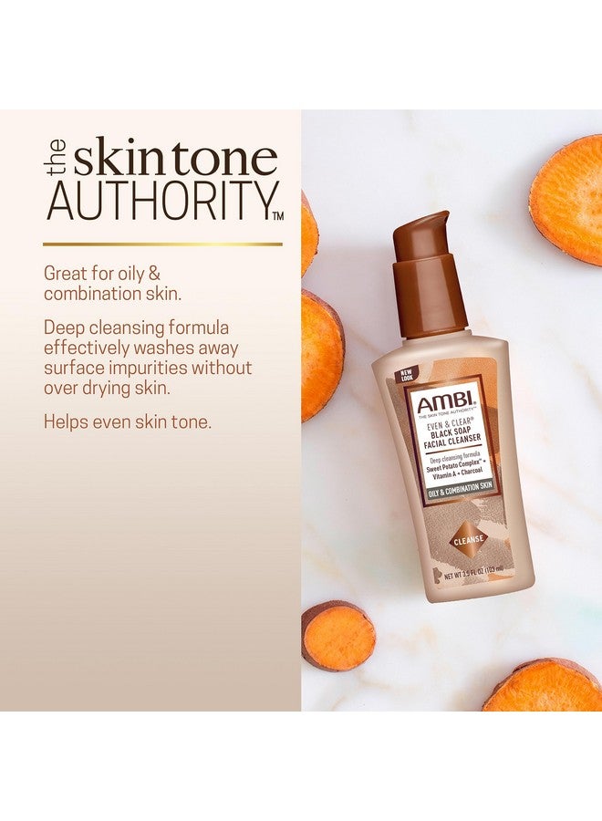 ambi Mbi Even & Clear Purifying Charcoal Black Soap Facial Cleanser With Nutrient Rich Sweet Potato Complex ; Helps Even Skin Tone ; 3.5 Ounce - Image 5